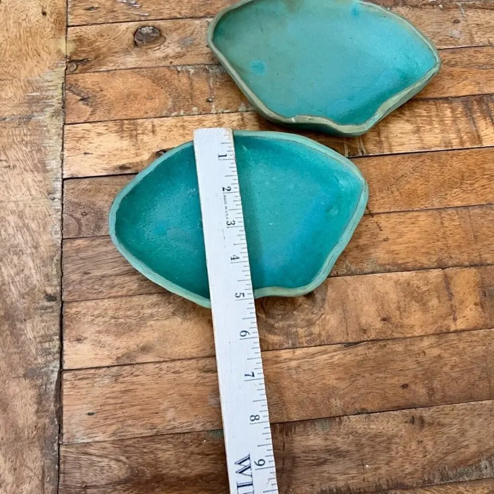 Studio Art Pottery Clay Trinket Dishes Set of 2 7